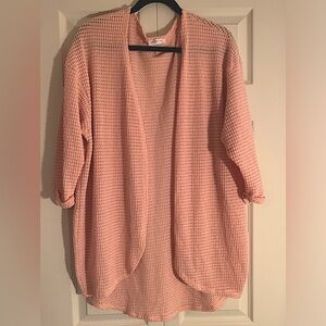 Chic Soul Pink Open Front Cardigan Size 1XL